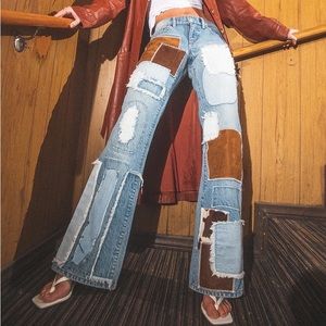 REVICE a-list paparazzi patchwork denim jeans